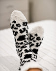 Julia Rose Leopard Fleece Socks