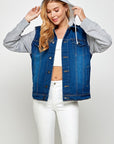 Blue Age Women's Denim  Jacket with Fleece Hoodie - Online Only - My Pampered Life Seattle