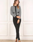 Lilou Black Check Knitted Jacket