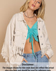 POL Plus Size Fringe Jacket