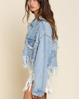 POL Plus Size Fringe Jacket