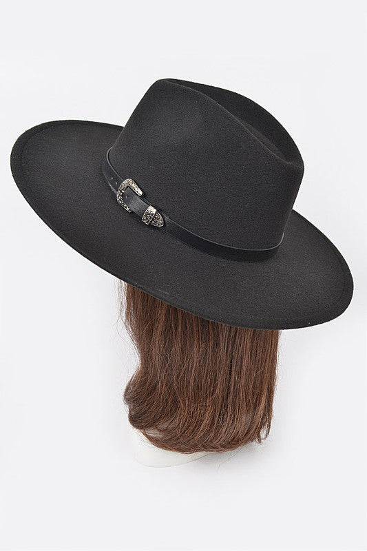 Western Belted Felt Fedora