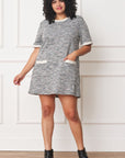 Plus Preppy Tweed Shift Dress