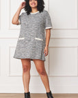 Plus Preppy Tweed Shift Dress