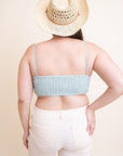 Plus Size Gingham Smocked Bralette