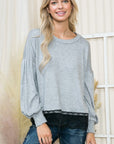 Lace Bottom Light Sweater Knit