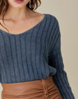 Mustard Seed V-Neck Crop Sweater - Online Only