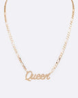 QUEEN Pendant Necklace Set