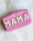 Mama Varsity Letter Patch Cosmetic Makeup Bag