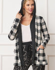 Buffalo Plaid Hooded Cardigan