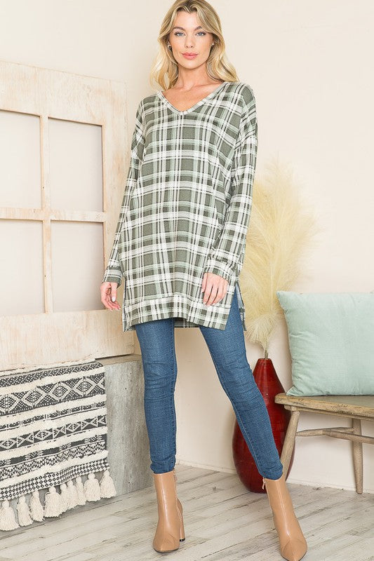 V Neck Sweater Tunic