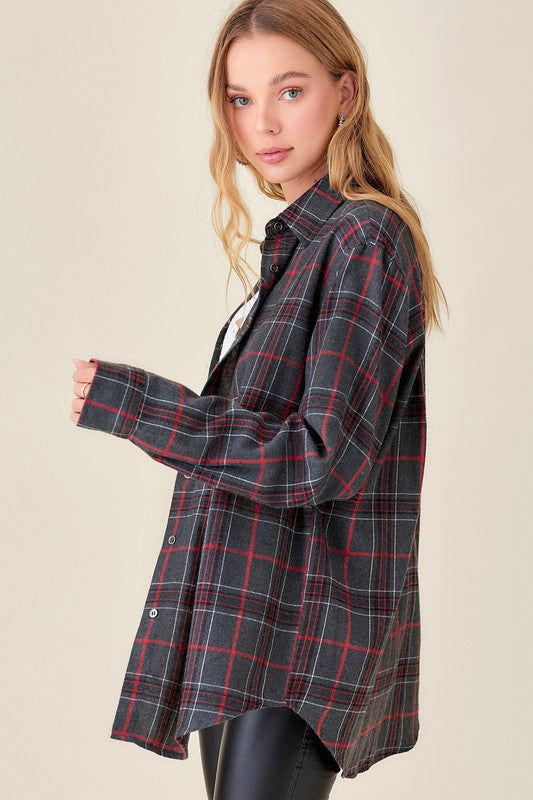 Encore Plaid Shirt by La Miel - Online Only