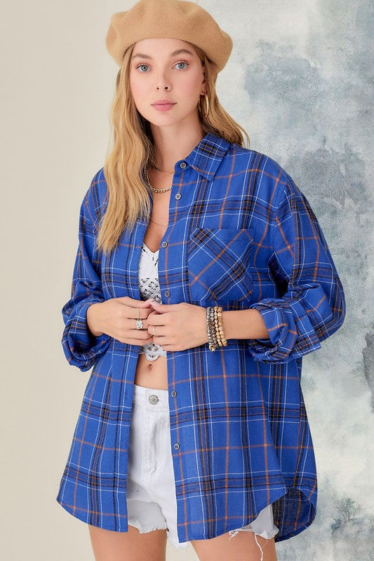 Encore Plaid Shirt by La Miel - Online Only