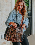 Julia Rose The Emma- Leopard Neoprene Bag