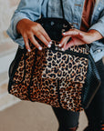 Julia Rose The Emma- Leopard Neoprene Bag