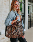 Julia Rose The Emma- Leopard Neoprene Bag