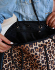 Julia Rose The Emma- Leopard Neoprene Bag