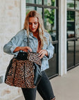 Julia Rose The Emma- Leopard Neoprene Bag