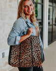 Julia Rose The Emma- Leopard Neoprene Bag