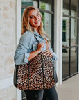 Julia Rose The Emma- Leopard Neoprene Bag