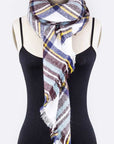 Mix Color Plaid Square Scarf