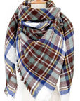 Mix Color Plaid Square Scarf