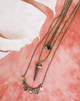 Leto Accessories Layered Point Pendant Boho Necklace