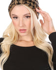 Houndstooth Bow Head Band