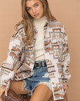 Blue B Aztec Western Shacket - Online Only