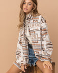 Blue B Aztec Western Shacket - Online Only