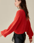 Mustard Seed Round Neck Cropped Sweater - My Pampered Life Seattle