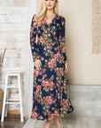Floral Maxi Wrap Dress - Online Only