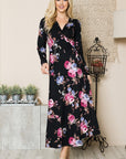 Floral Maxi Wrap Dress - Online Only