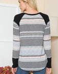 Textured Stripe Knit Top