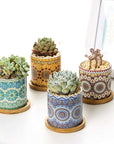 Mandala Planter Set of 4