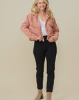 Zoey Distressed Corduroy Jacket by Timing