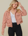 Zoey Distressed Corduroy Jacket by Timing