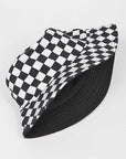 Reversible Checker Print Bucket Hat