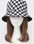 Reversible Checker Print Bucket Hat