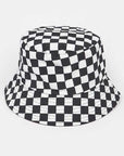 Reversible Checker Print Bucket Hat