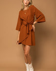 Gilli Kimono Sleeve Tie Wrap Dress - Online Only