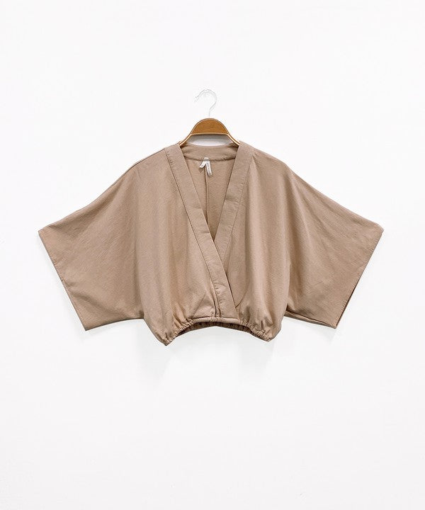 Fabina Hemp Kimono Crop