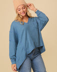 Thermal High-Low V-Neck Top - Online Only