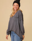 Thermal High-Low V-Neck Top - Online Only