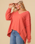 Thermal High-Low V-Neck Top - Online Only