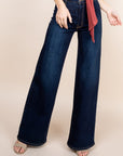 O2 Denim Western Wide Leg Jeans