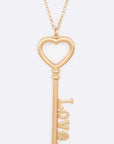 LOVE Key Pendant Necklace