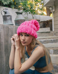 Soft Chunky Cable Knit Beanie