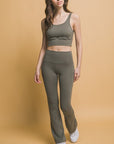 Love Tree High Waist Flare Active Leggings with Side Pockets