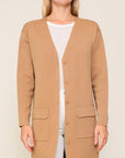 Lumiere Button Front V Neck Kimono Cardigan